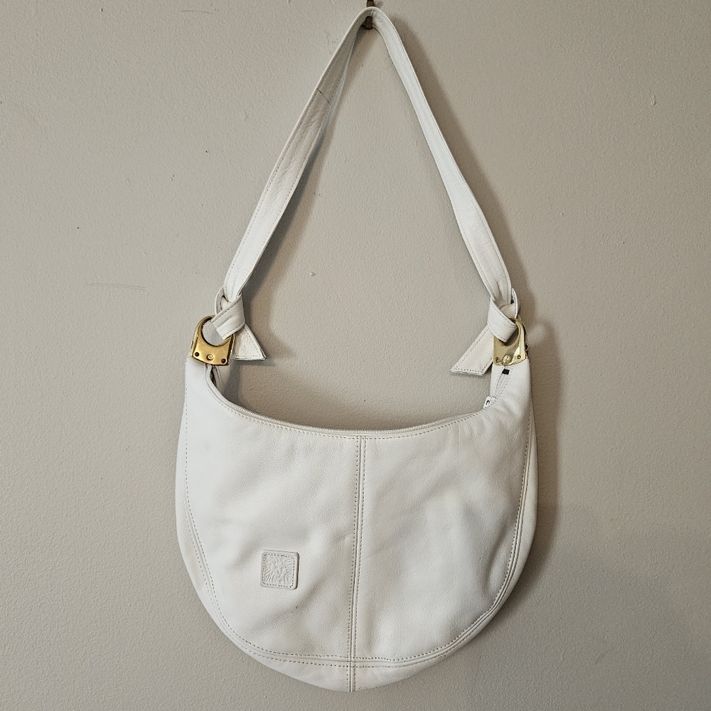 Anne Klein Vintage White Shoulder Bag